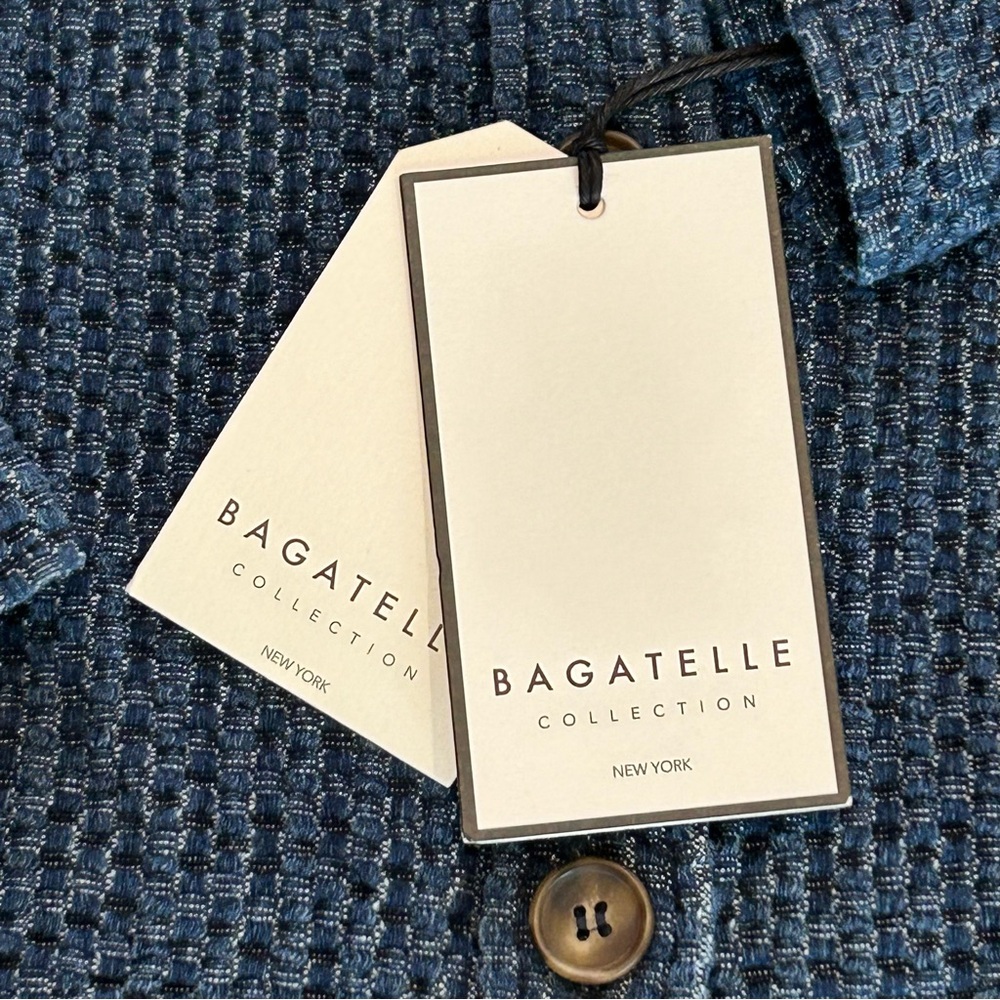 Bagatelle Blue Textured Chambray Button Up Jacket Boxy Fit Women’s XL  NEE - Picture 13 of 16